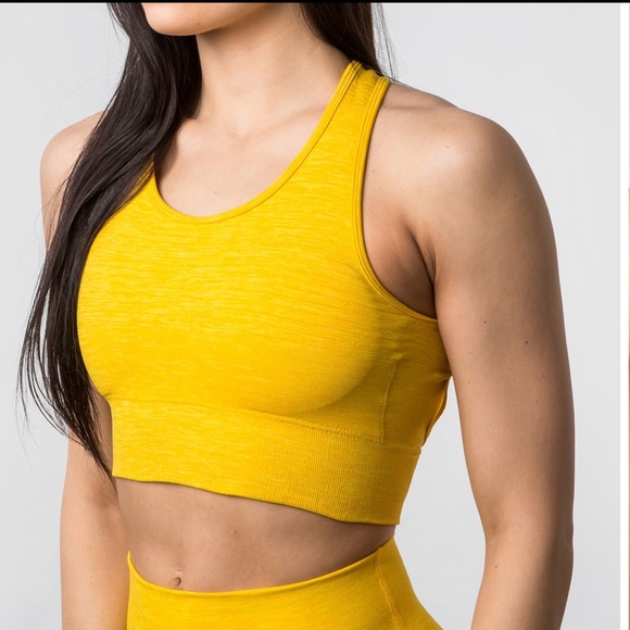 Alphalete Tops - Alphalete Revival Vault Bra in yellow!